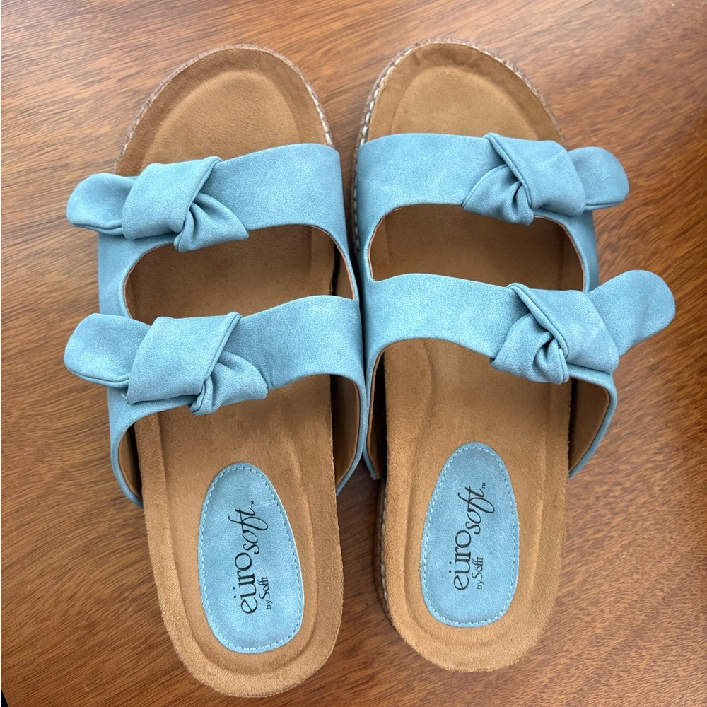 Women's Eurosoft Golden Knot Sandal Light Blue Size 8